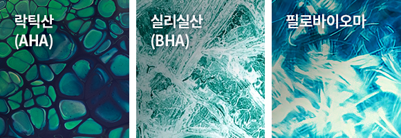 락틱산(AHA), 실리실산(BHA), 필로바이오마