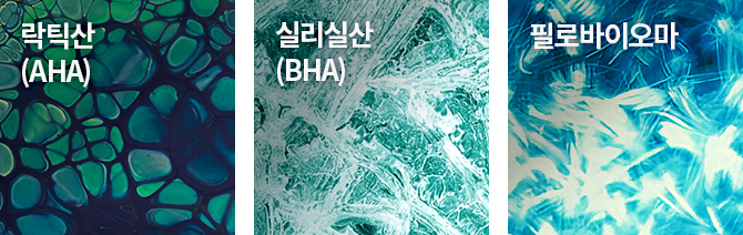 락틱산(AHA), 실리실산(BHA), 필로바이오마